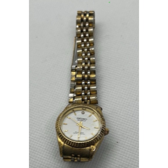 Seiko Accessories - Vtg Seiko Diamond Quartz Watch Ladies Safety